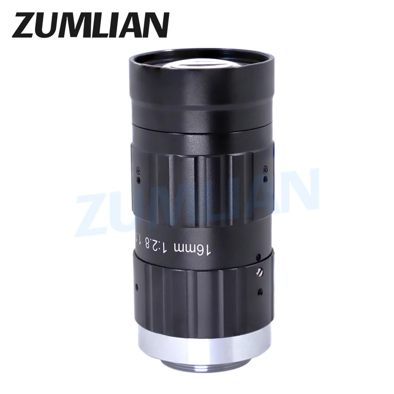 ZUMLIAN 16mm Machine Vision 4/3 Inch Camera 20MP Lenses High Resolution C-Mount Fixed Focus F2.8-F22 Industrial Cameras