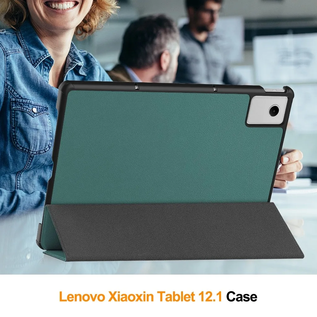 حافظة ذكية ثلاثية الطي من جلد البولي يوريثان لهاتف Lenovo Xiaoxin Pad 12.1 2025 TB365FC 12.1 بوصة