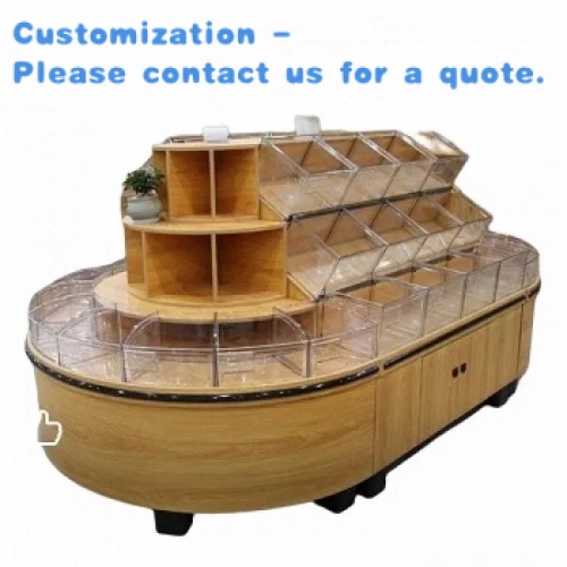 custom.Convenience Store Steel Wooden Shelf Candy,Dried Fruit,Loose Grain Food Shelf Food Shelf Supermarket Display ShelfConveni
