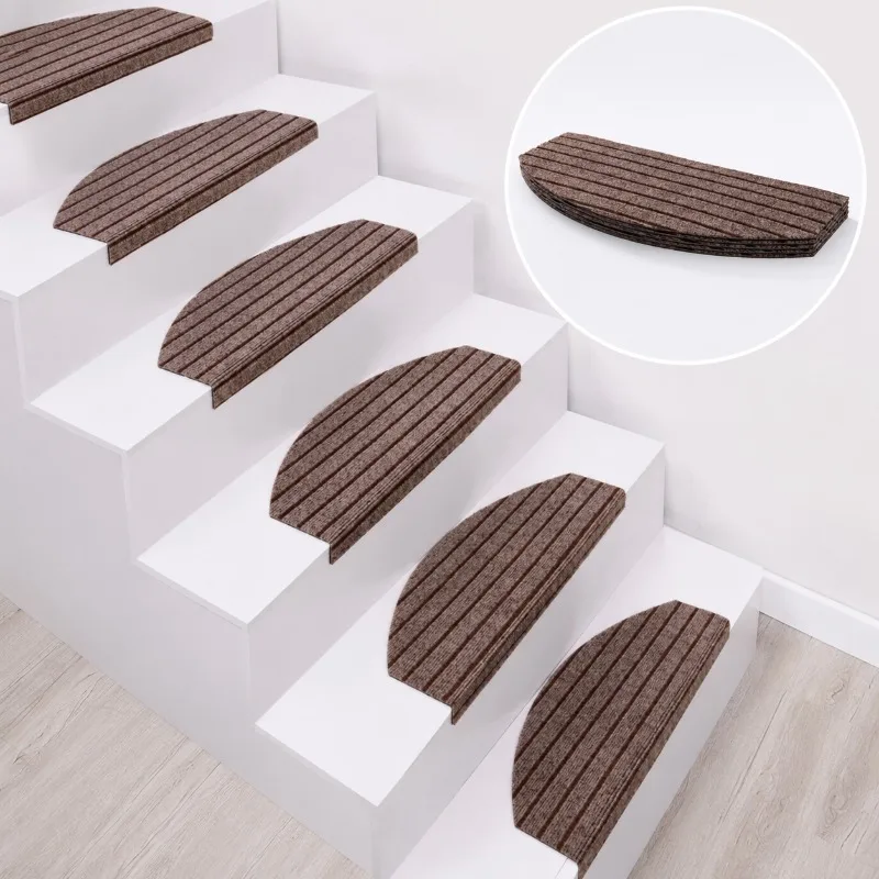 Peel and Stick Stair Carpet Non Slip Step Covers Self Adhesive Stair Mats Thicken Floor Protector Rugs for Indoor Home Stairs