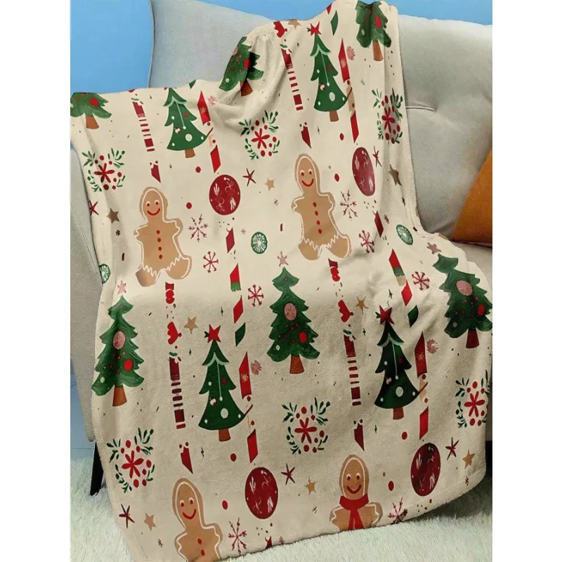 

Christmas soft plush blankets, naps, soft and comfortable flannel digital printed blankets, office Camping, traveling, shawls