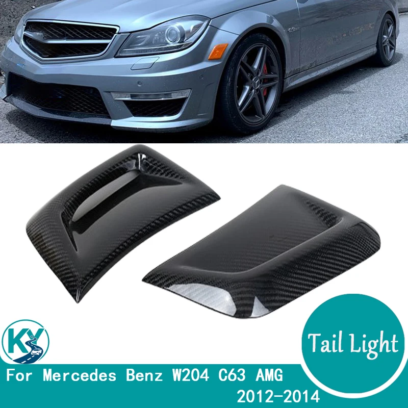 Front Side Air Insert Vent Duct Cover Trim Carbon Fiber Styling For Mercedes Benz W204 C63 AMG 2012-2014 Fog Light Cover Trim