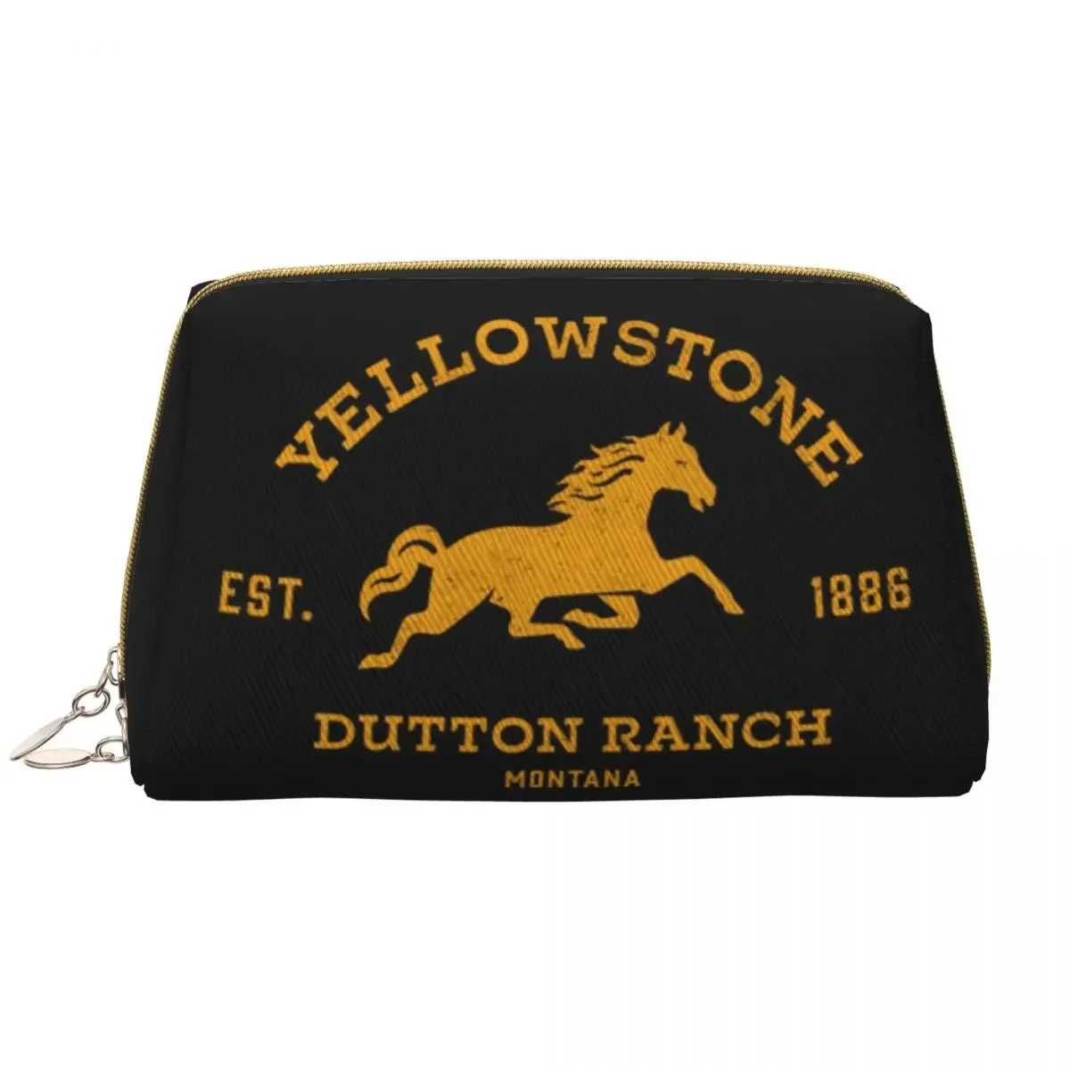 Yellowstone Dutton Ranch Horse Logo Makeup Bag Women Travel Cosmetic Organizer Fashion Storage Toiletry Bags