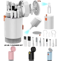 20 in 1 Cleaning Kit Computer Keyboard Cleaner Brush Earphones Cleaning Pen For Headset IPad Phone Cleaning Tools Keycap Puller