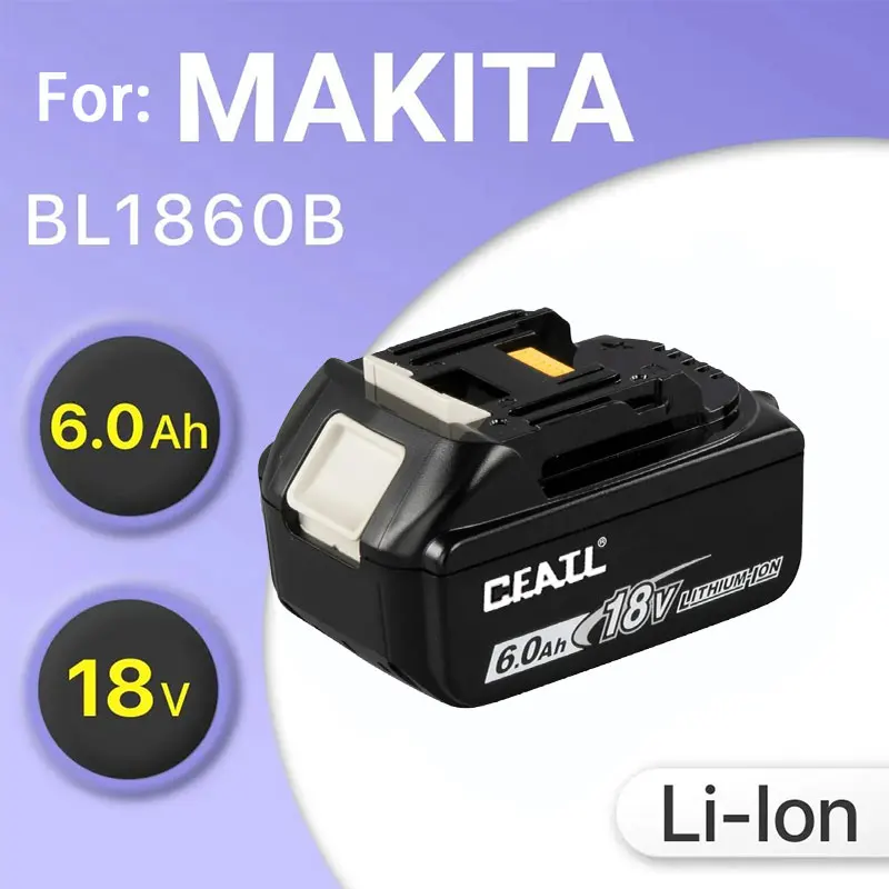 

for makita 18v battery 6000mAh Rechargeable Power Tool formakita 18 v 5.0Ah Battery, Replaceable LED Lithium-ion, BL1860