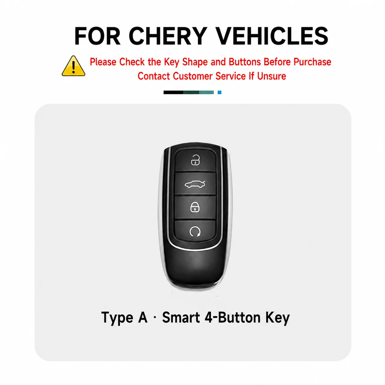 Leder-Autoschlüsselhülle für Chery Tiggo 8 Plus Kunpeng Tiggo 9 EXEED Yaoguang Tiggo 7 Plus Arrizo 8 Explore 06 mit Schnalle – Detail 2