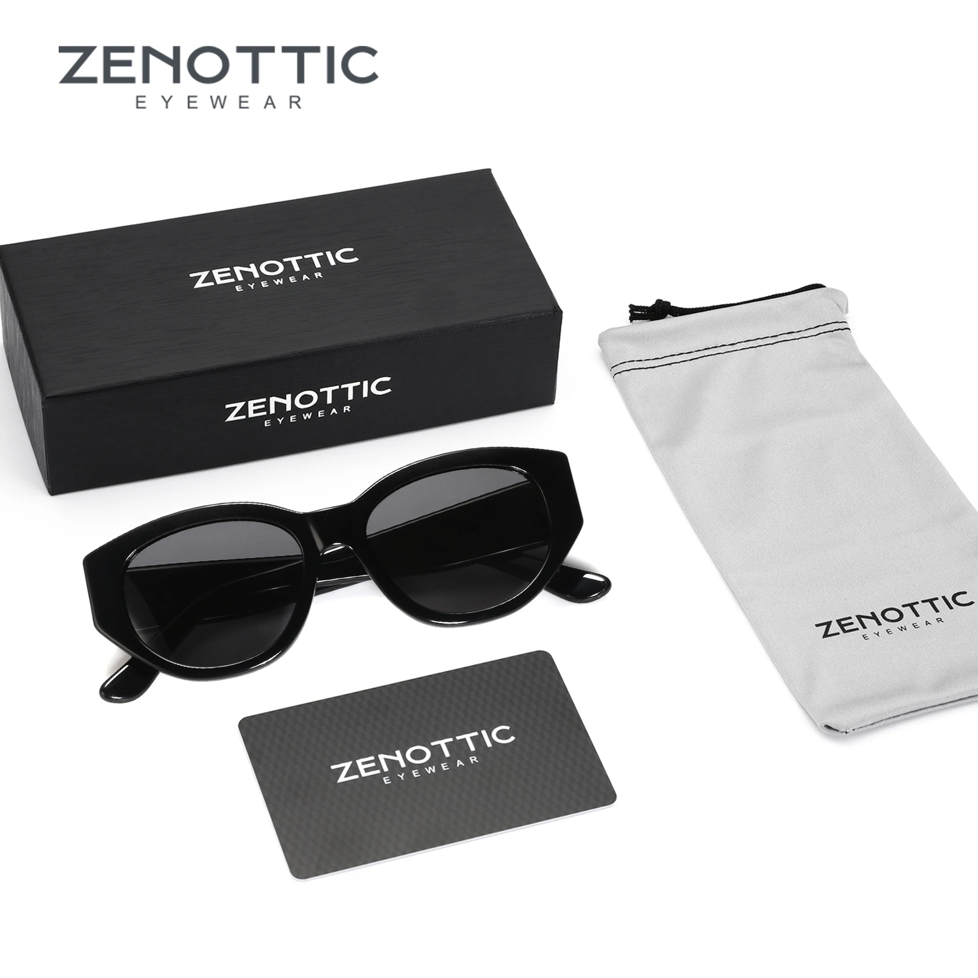 ZENOTTIC Women Butterfly Acetate Polarized Sunglasses Thick Frame UV400 Protection Sun Glasses Fashionable Ladies Shopping Gift