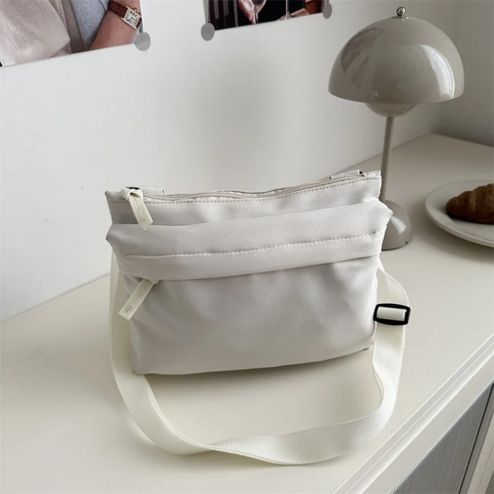 

Большая вместительная нейлоновая тканевая сумка на плечо, однотонная парусиновая сумка-мессенджер для отдыха, легкая женская сумка через плечо