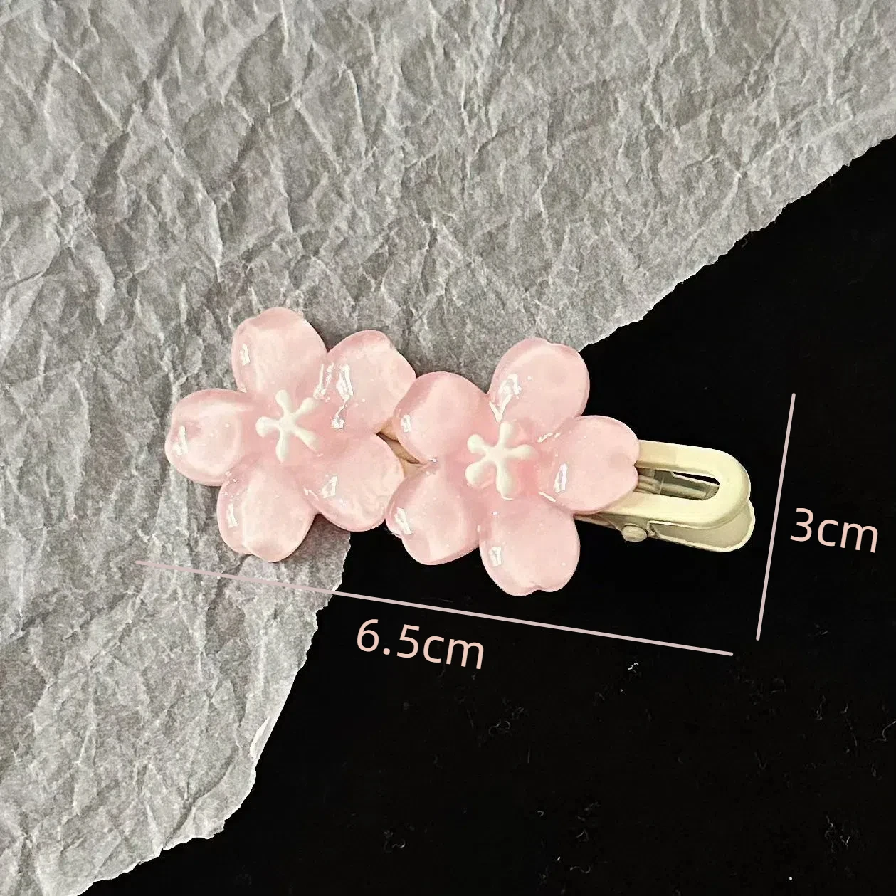 Anime Card Captor Sakura Cute Pink Creamy Flower Bb Hairpin Side Hair Clip Girl Headwear Sweet Hairpins Ornament Gift