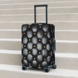 Copri valigia con rombo nero Texture astratta geometrica Vacanza Viaggi Pratici accessori per bagagli Protezione Regalo di Natale