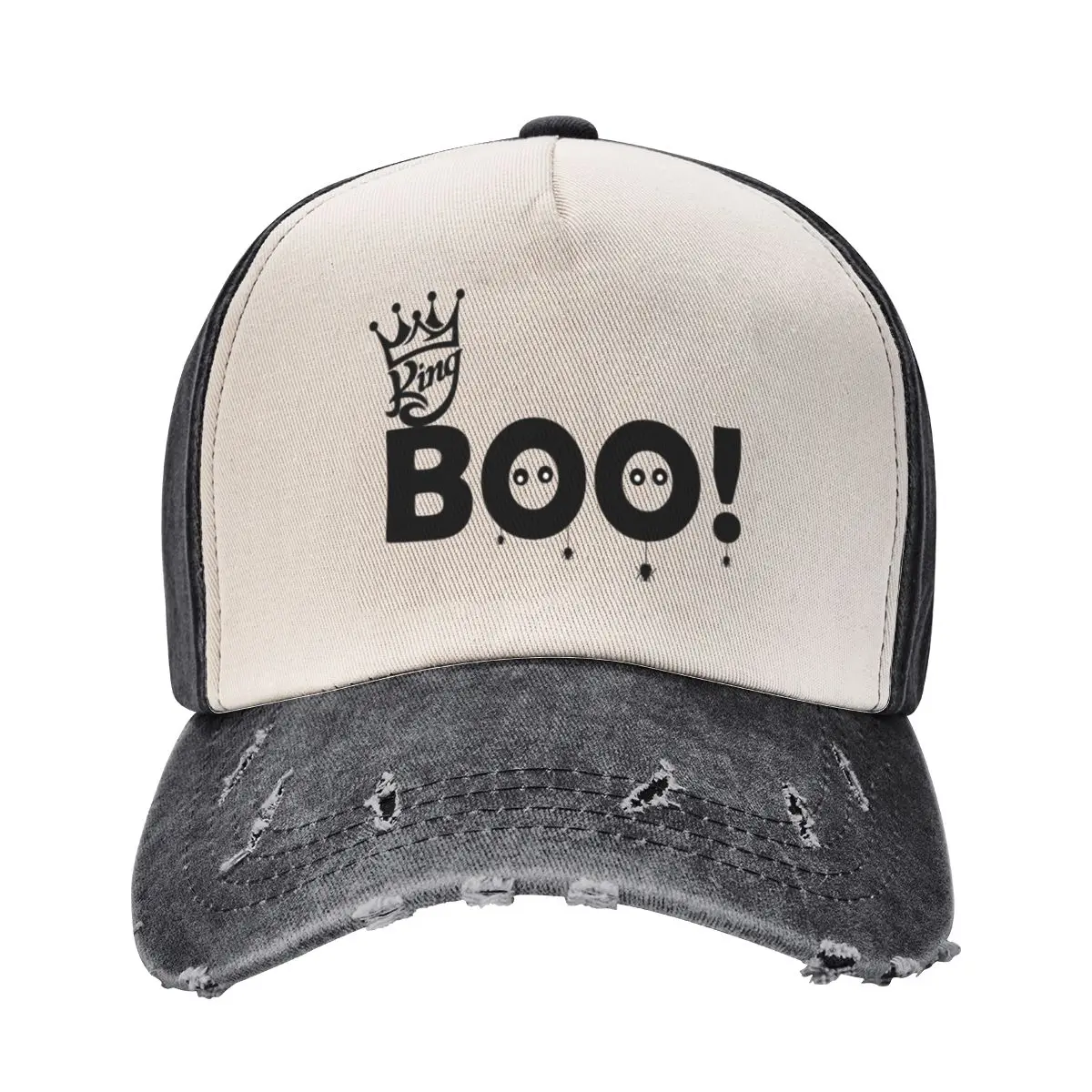 Cute king boo ghostCap Baseball Cap Mountaineering Golf Hat Man black Bobble Hat Men's Baseball Women's