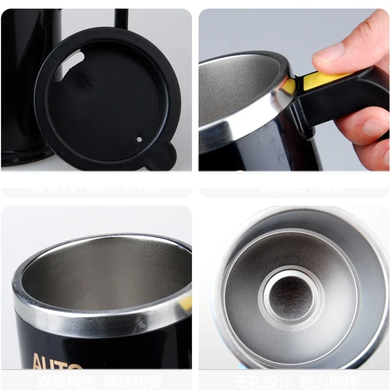 Magnetic Force Automatic Mixing Water Cup Magnetized Stirring Cup Stainless Steel Gift Creative Cup Christmas Mug Acotar Tumbler