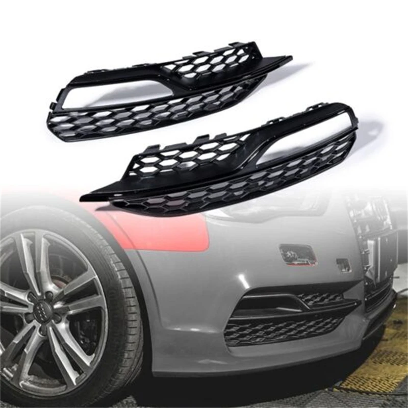 1 Pair Front Bumper Lower Fog Light Grill Grille Left Right For Audi A3 S-Line S3 2013 2014 2015 2016 8V3807681G 8V3807682G