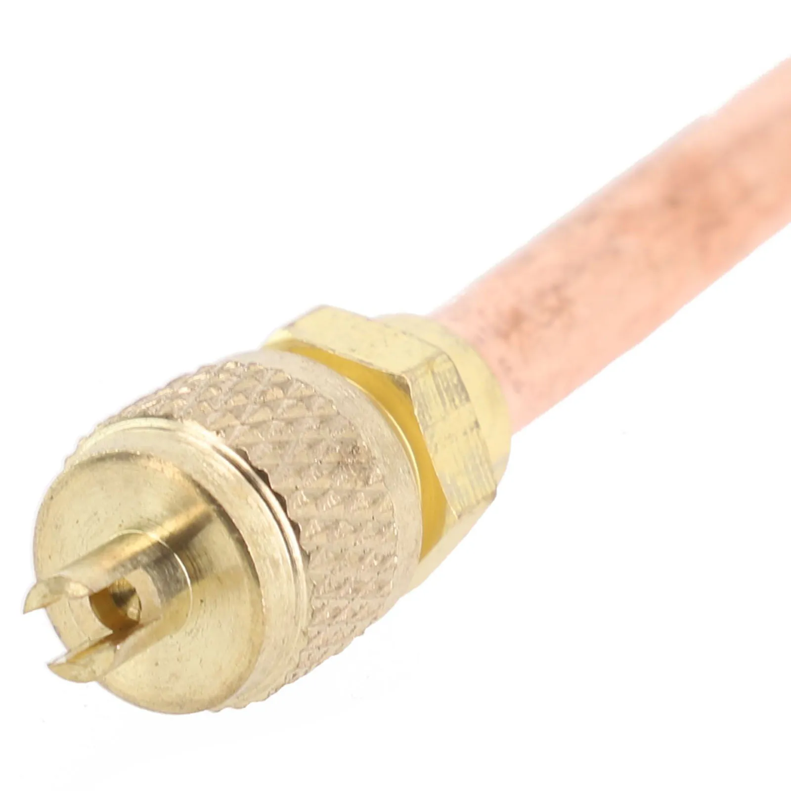 2pcs Air Conditioning Filling Parts Gold Compressor For Application Refrigeration Service Valve 125mm 3.4 Mpa A/C