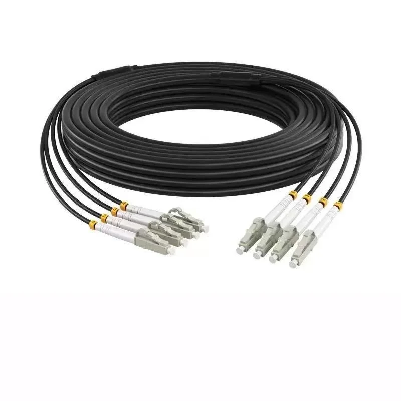 

armored jumper 4C TPU 200m300m350m500m LC to FC SC ST multimode OM3 4 cores 5mm extension optical fiber patchcord outdoor
