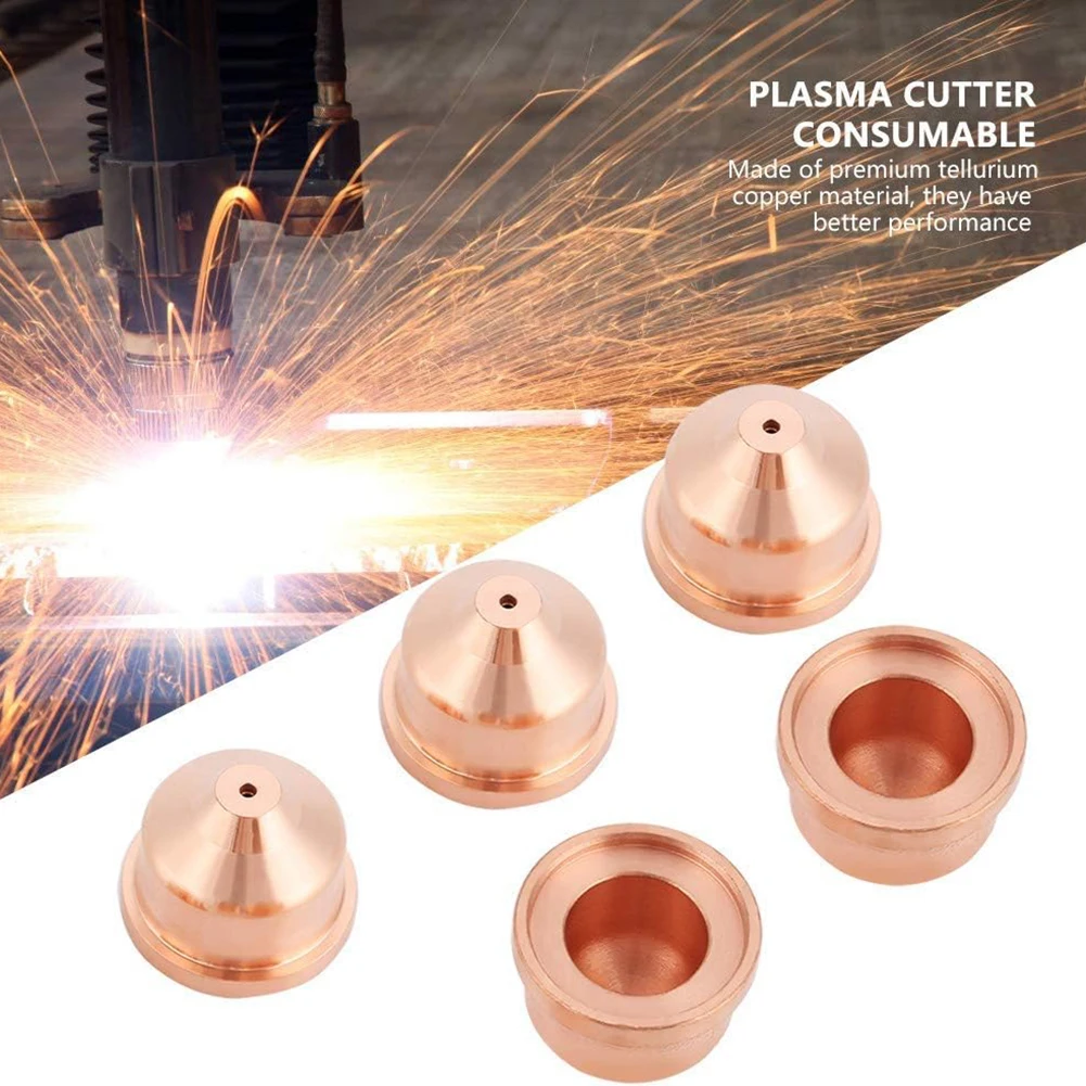 

5Pcs 420169 Plasma Cutting Cutter Torch Tips For MAX125 Plasma Cutter Torch Machine Tellurium Copper Welding Nozzles 0.2-0.8Mpa