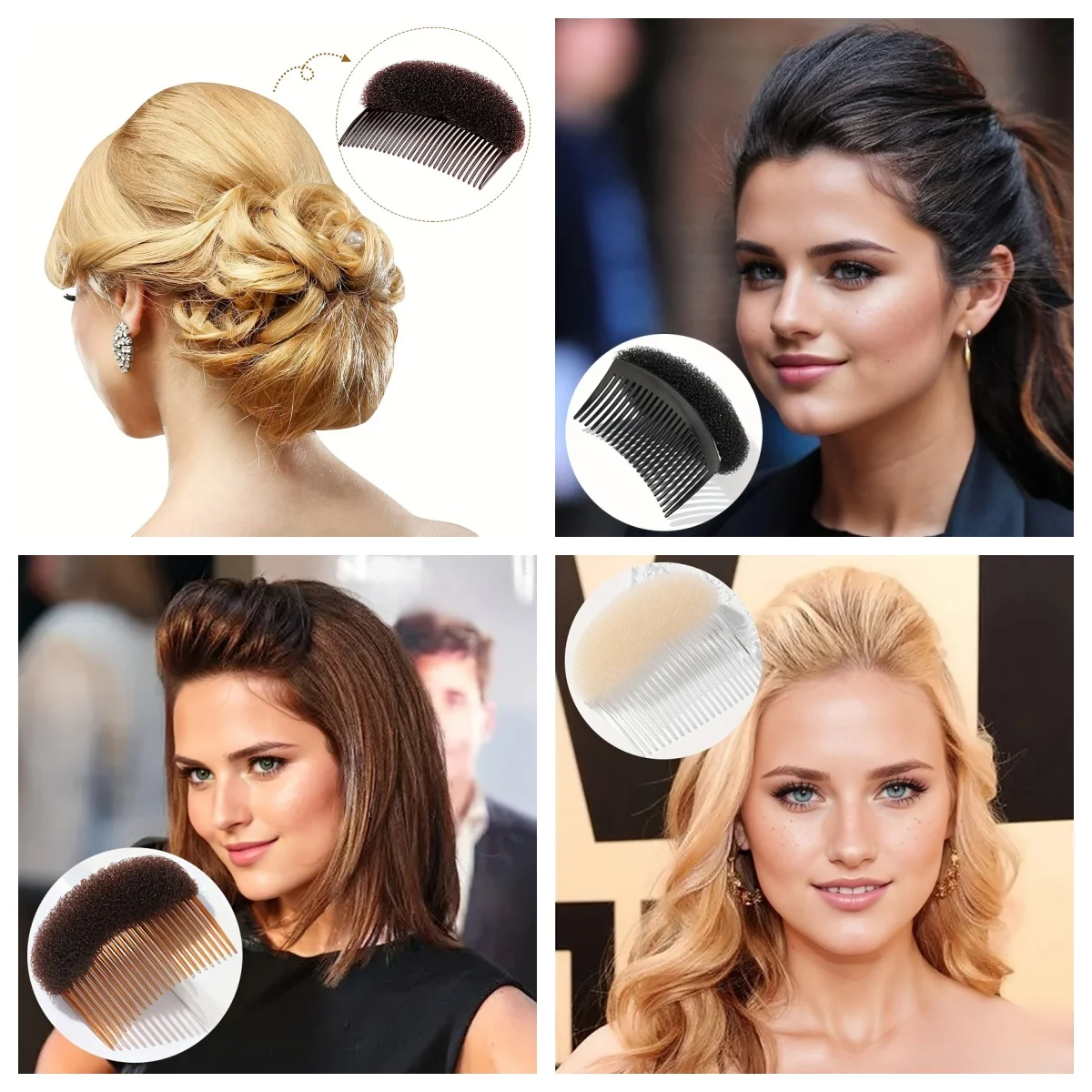 1/3pc Fluffy Hair Pads Invisible Rincess Head  Volume Increase Puff Hair Clips Women Girls Wedding Hairdressing Accessories