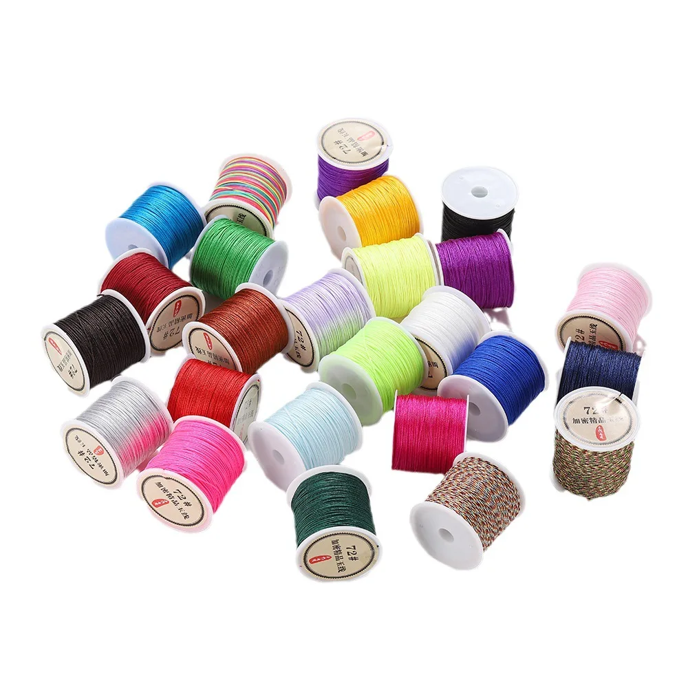 1Pcs/10m Hot Selling Multi-color Coarse Polyester Hand Woven Thread DIY Pendant Red Rope China Knot Accessory Thread Wholesale
