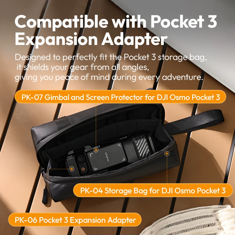 Ulanzi PK-07 DJI Osmo Pocket 3 카메라 캡 보호 케이스 용 짐벌 화면 보호기 핸드 헬드 짐벌 박스 DJI Pocket 3 Accy
