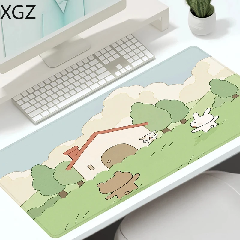 Cute 900X400MM Kawaii mouse pad keyboard pad non-slip rubber base washable game accessories suitable for office and home use