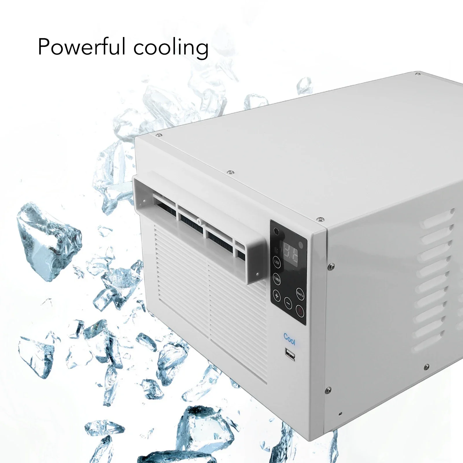 휴대용 에어컨 에너지 절약 1900BTU 280W 미니 이동식 에어컨 (리모컨 포함) 가정, 기숙사, 사무실, 캠핑, 애완동물 공간용