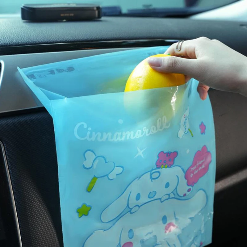 10PCS Cinnamoroll Portable Household Dormitory Desktop Disposable Sanitary Bag Sanrio Multi Purpose Adhesive Garbage Bag