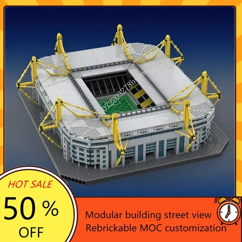 

6589 шт. MOC Dortmund Westfalenstadion-build StreetView Рождественские пазлы Креативная сборка Рождественские игрушки Подарки для детей в возрасте