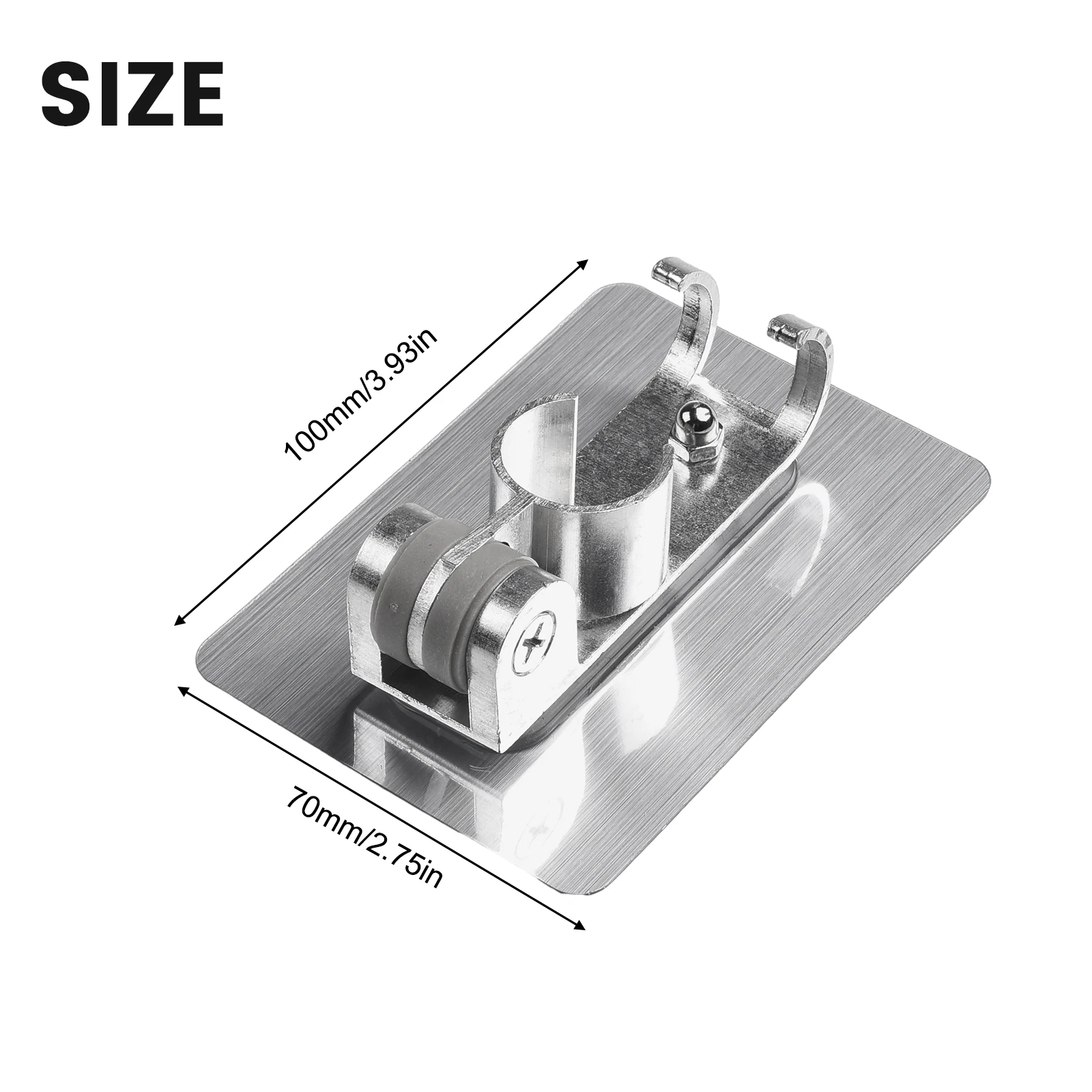 Aluminum G1/2-Type Shower Head Holder Stand Wall Mounted Shower Head Holder Adjustable Bathroom Accessories Stand Bracket