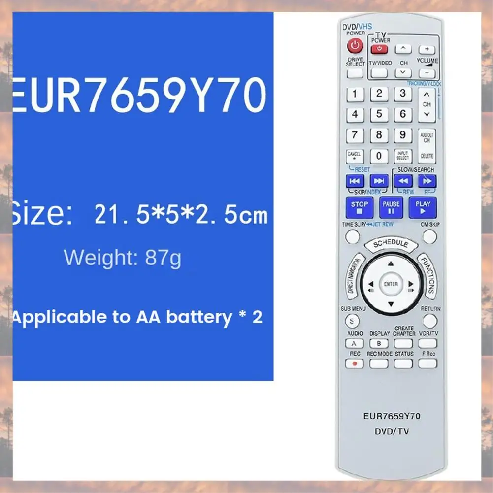 

2025 New-EUR7659Y70 Remote Control For Panasonic TV/DVD Combo DMR-ES35V DMR-ES35VP DMR-ES35VPC DMR-ES3 Spare Part