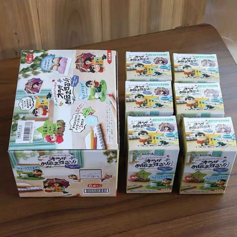 

Anime Crayon Shin-chan Blind Box Message Board Scene Office Desk Miniature Model Toys Collection Ornaments Boys Girls Gifts
