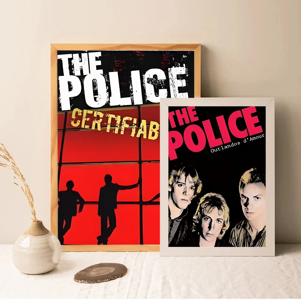 Rock Band The Police Classic Vintage Posters Whitepaper Prints Posters Artwork Kawaii Room Decor