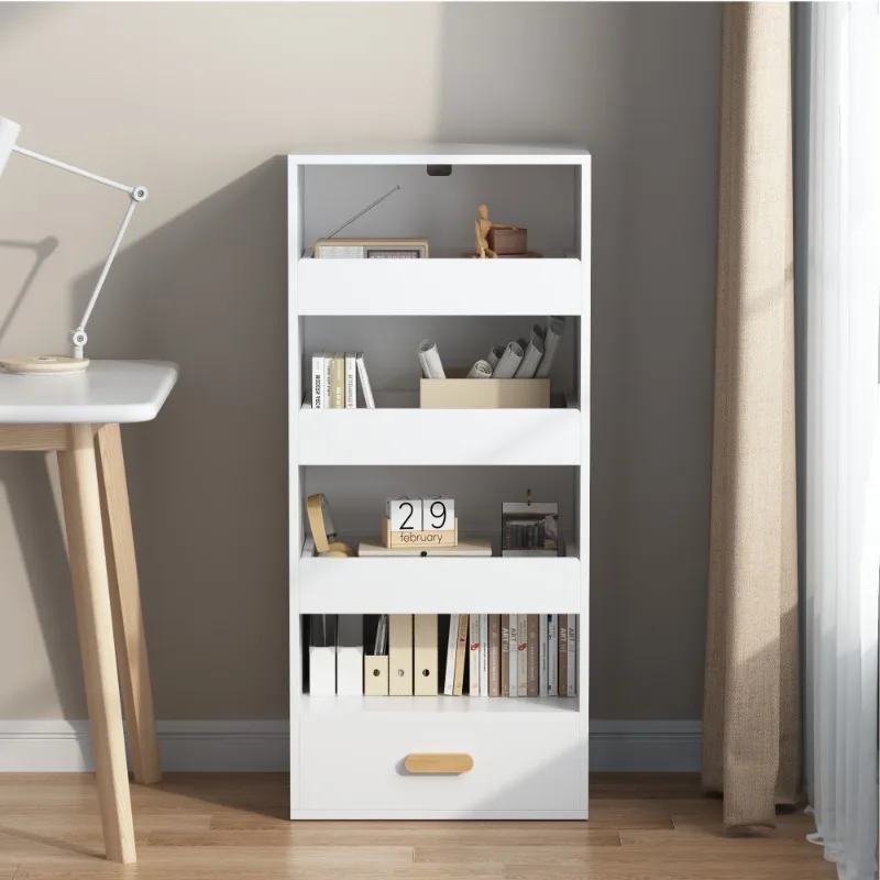 

4-layer independent bookshelf multifunctional storage rack for book decoration home office space saving furniture