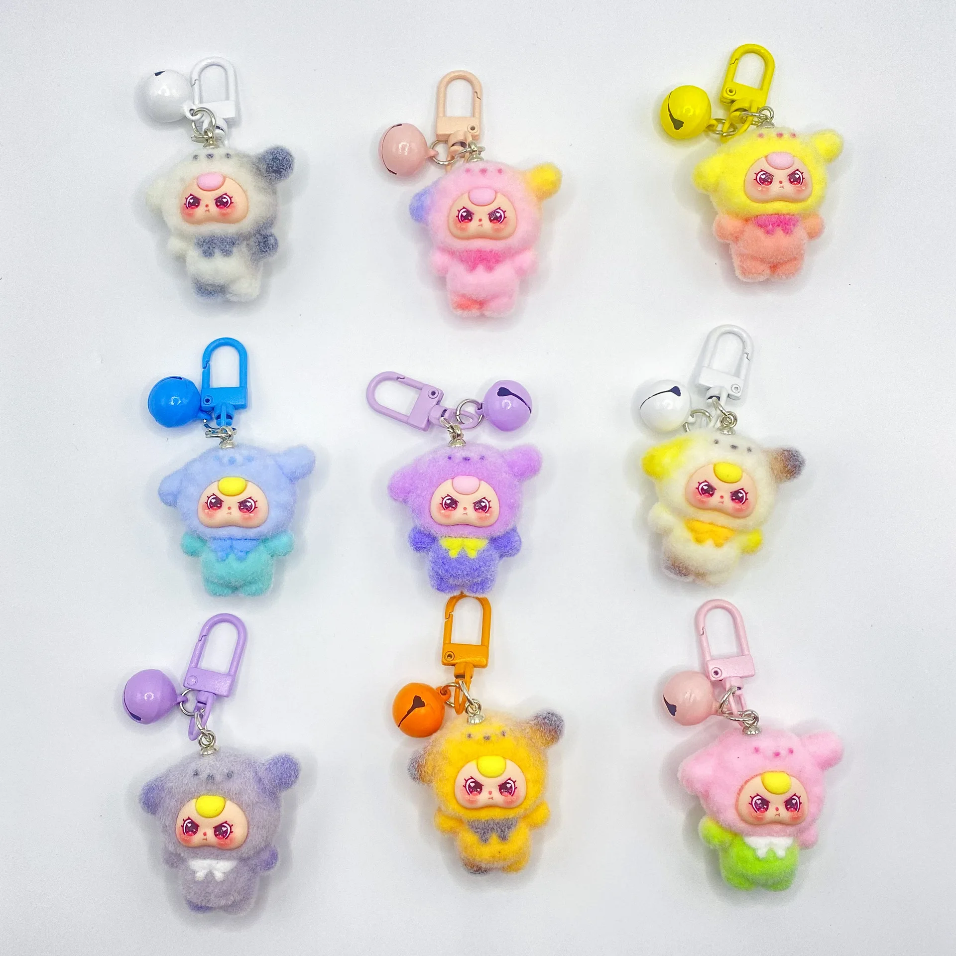 

New style bell cartoon keychain three-dimensional figurine for student schoolbag hanger