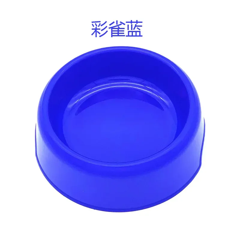 Solid Color Pet Bowl Plastic Dog Cat Round Single Bowls Thickened Eco-Friendly Dog Pet Supplies Dog Accessories