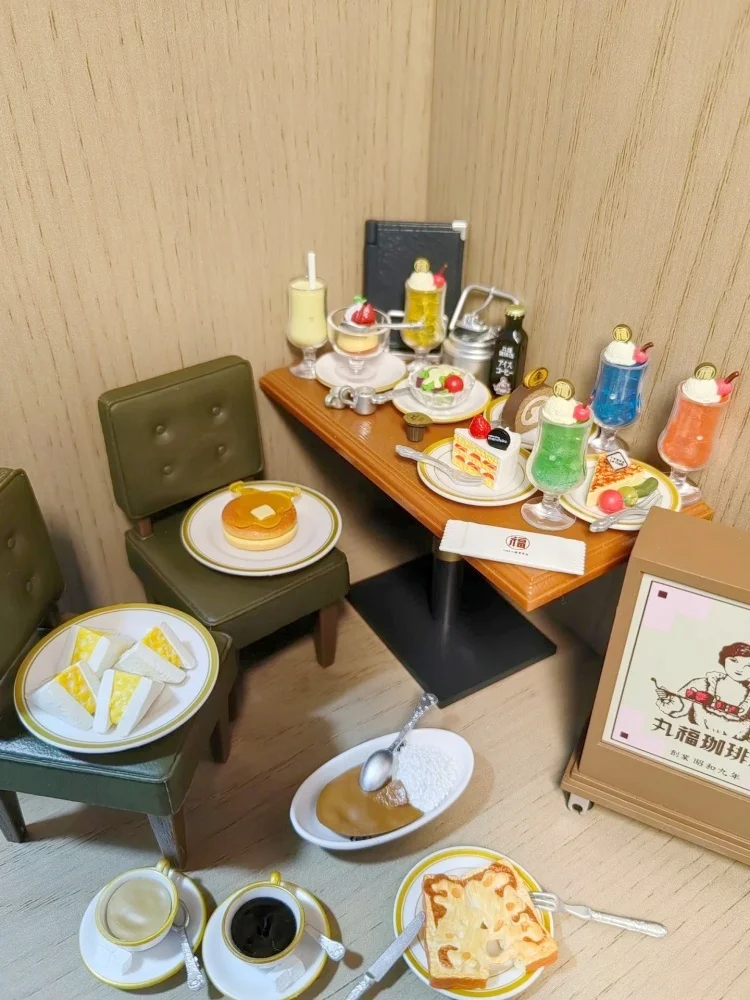 กล่องสุ่มของเล่นร้านกาแฟ Re-ment Candy Blind Box รุ่น KOMEDA โมเดลฟิกเกอร์จิ๋ว ของตกแต่งโต๊ะทำงาน ของขวัญสำหรับเด็ก ของสะสม