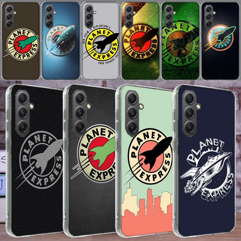 Capa de Telefone Futurama Planet Express para Samsung A16 A26 A36 A56 A17 A37 A57 A07 A06 A02S A03 A04S A05S Galaxy Note 20 10 A50S A71