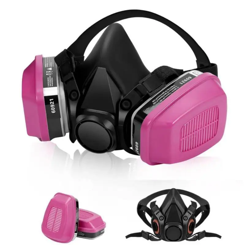 New Black 6200 Dust Mask Half Face Spray Paint Organic Vapor Chemical Gas Respirator 69021/60923 Filter Gas Mask Work Safety