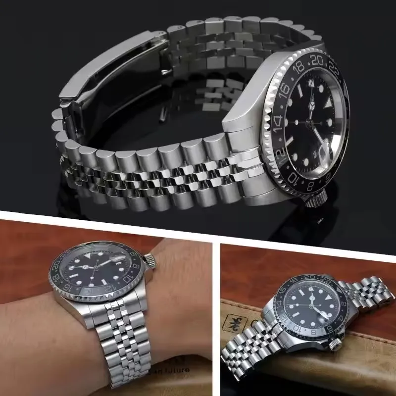 20mm Jubilee 904 Watchband For Rolex Sub GMT Yacht Daytona Men's Strap Luxury watch chain Mod Parts Replacement Accessories image 6