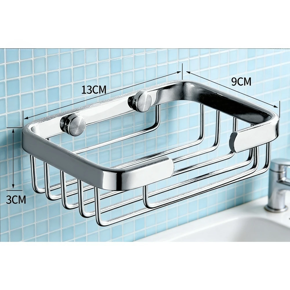 

Bathroom,Stainless steel wall-mounted soap box with drainage rust protection, kitchen detergent storage rack