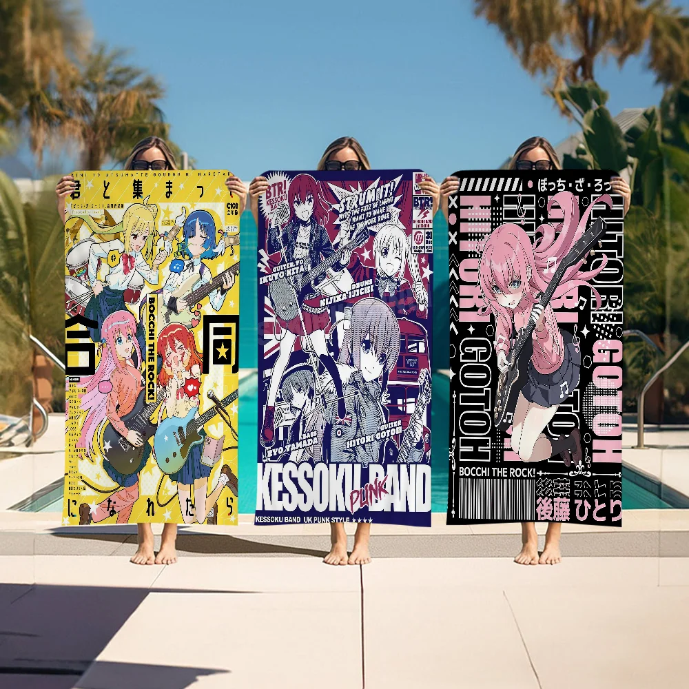 

Anime Singer B-Bocchi The Rock! Big Microfiber Beach Towels Towel Sand Beach Towels Pool Towel For Travel Swim Pool Yoga