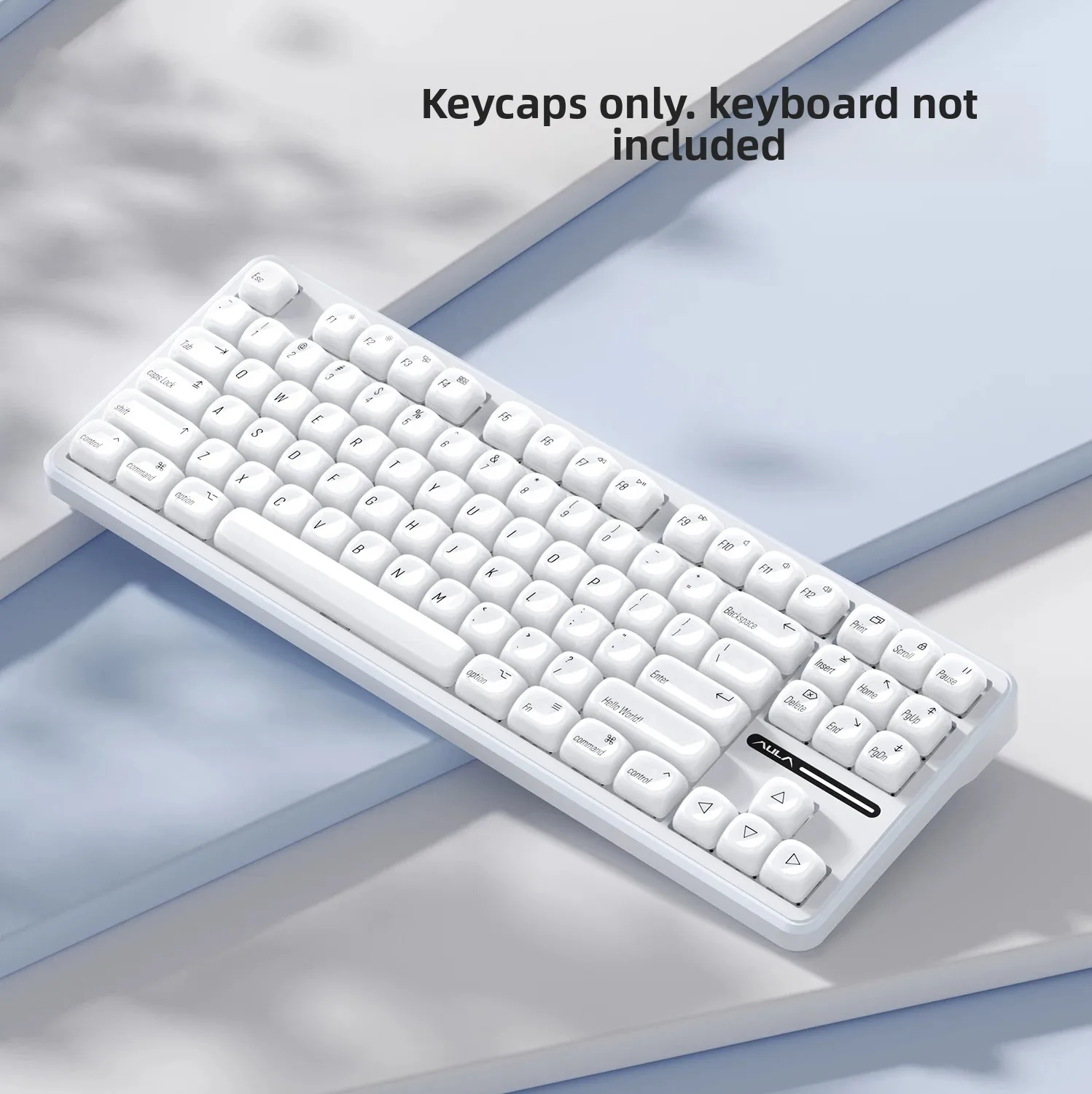 Imitation Ceramic PC Keycaps MOA  Apple Style Keycap Full Set for MX Switch 61/68/75/87/104/108 Layout Mechanical Keyboard