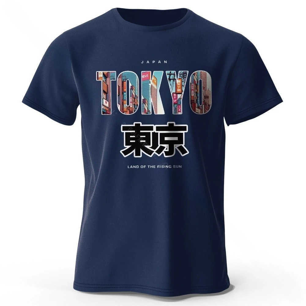 تي شيرت Tokyo Printed Fashion Forward 100% قطن، تي شيرت فائق النعومة برقبة دائرية وأكمام قصيرة، مثالي للرجال والنساء