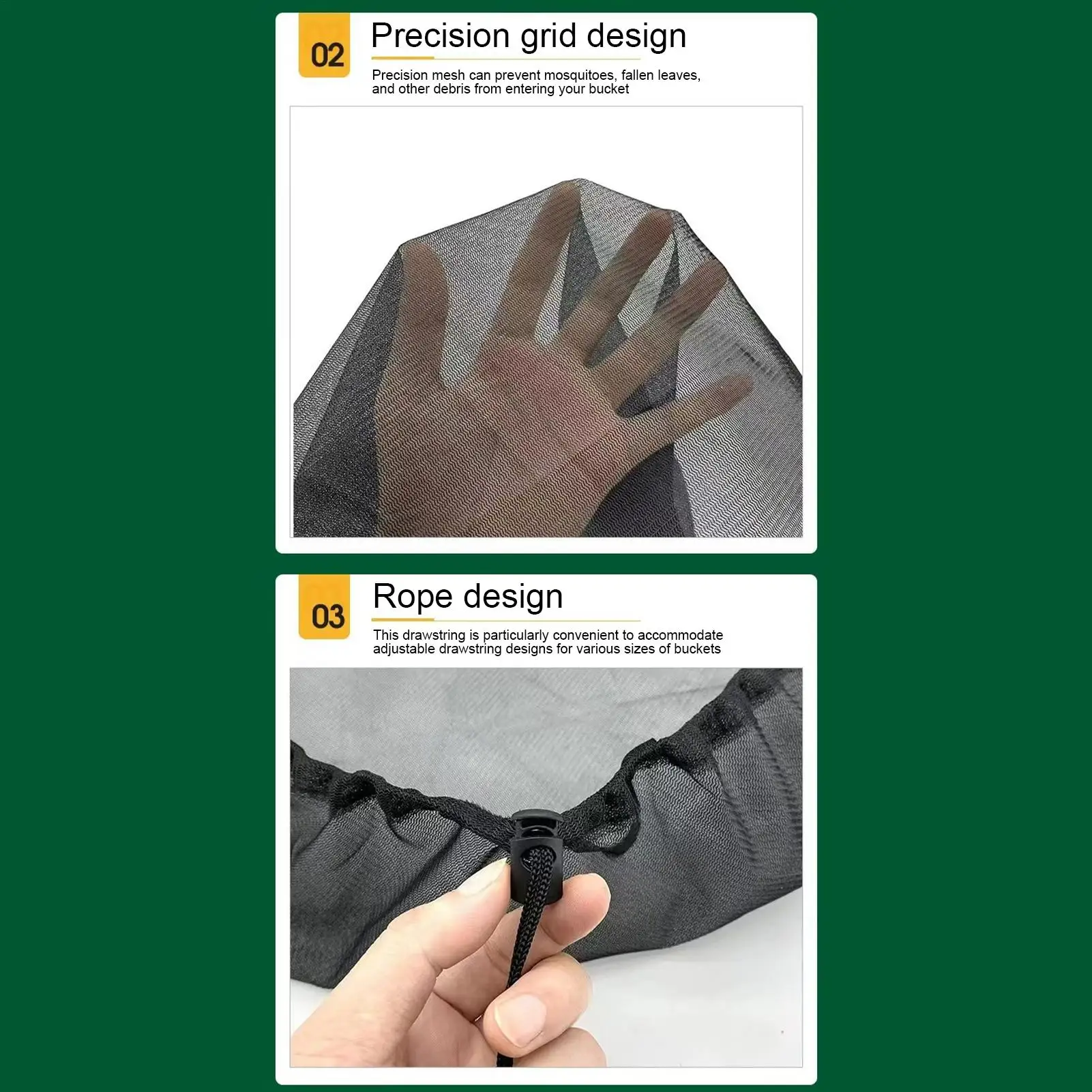 Outdoor Mesh Cover Netting For Rain Barrels Water Collection Buckets Cover Water Tank Protection Garden Rain Tonne Cover view 5