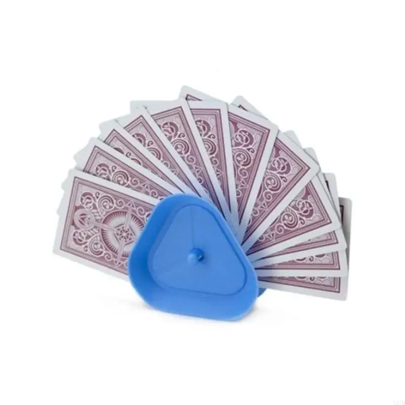 Y51D 4pcs/set Hands-Free Playing for Triangle Shaped Card Holder Game Base Plat