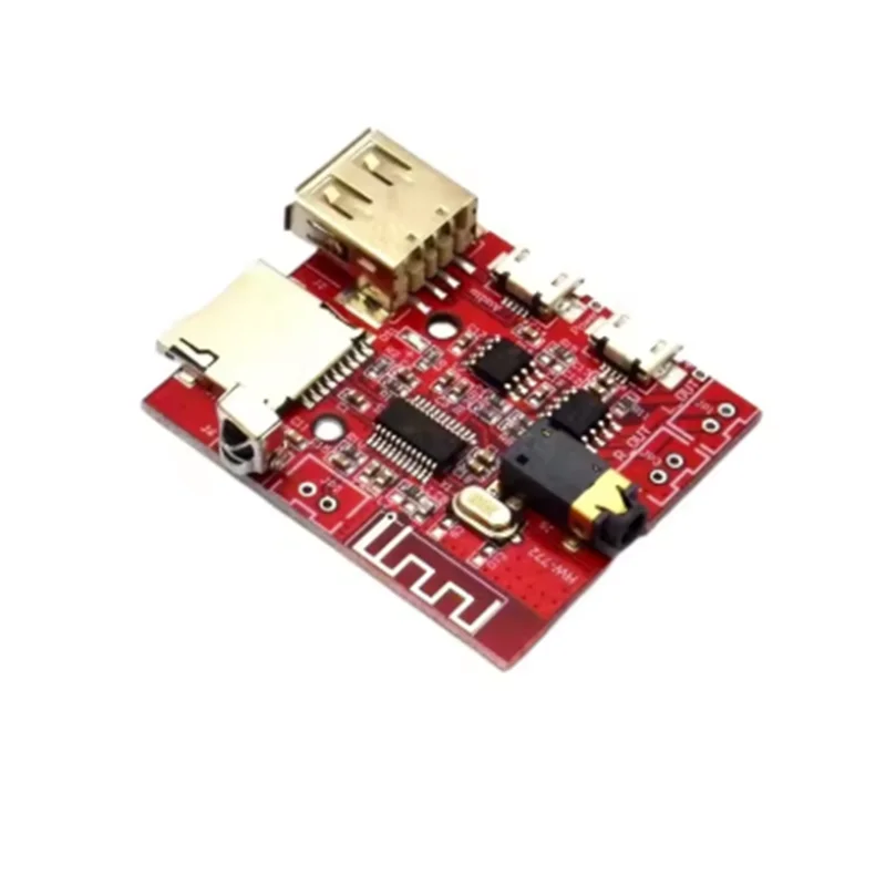 Car Bluetooth-compatible 4.1 MP3 WAV Decoding Board 3W Speaker Amplifier Audio Receiver Module Support USB/TF Remote Control