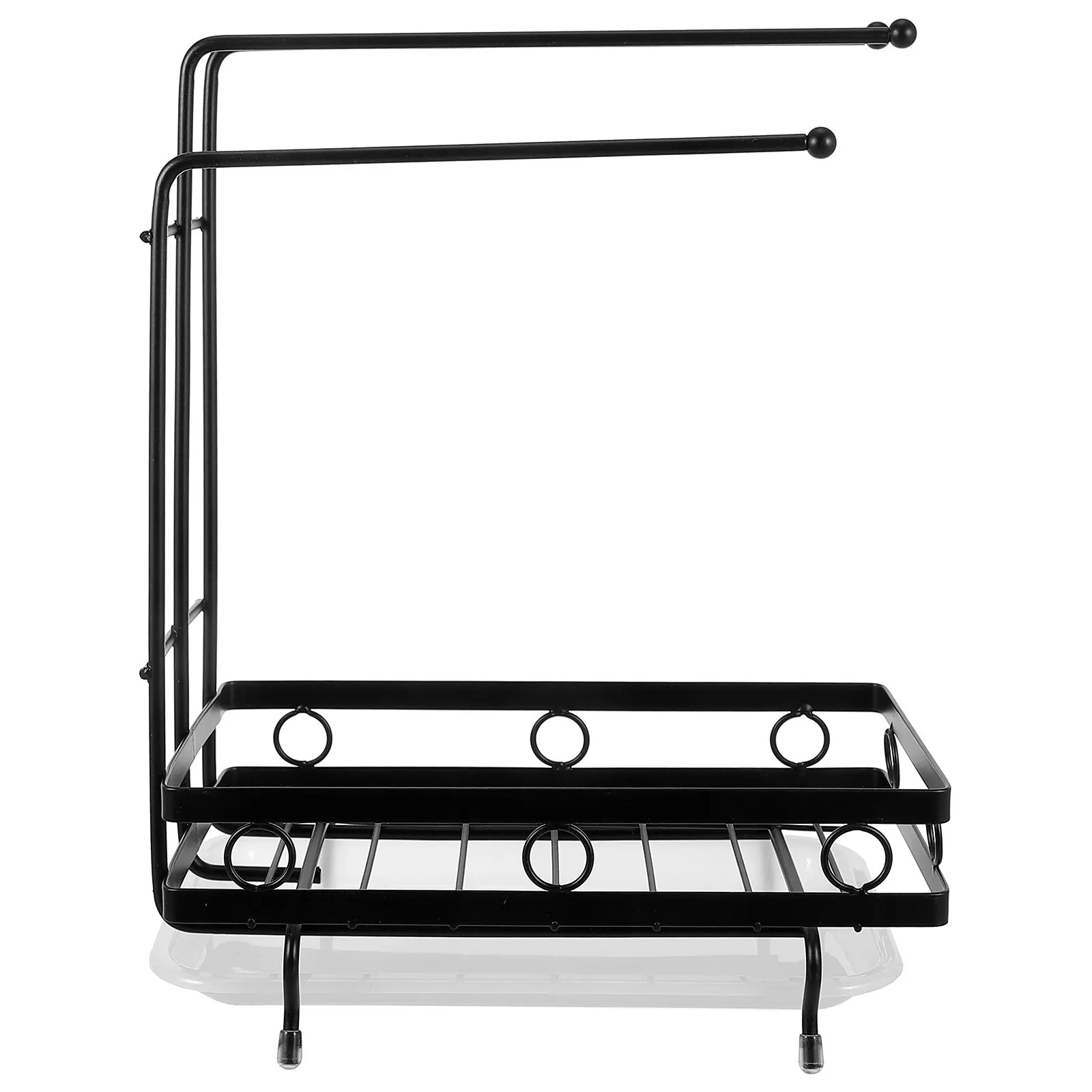 

Kitchen Sponge Holder Detachable Carbon Steel Rack Multipurpose Sink Draining Towel Duster Cloth Organizer Kitchen Cleaning Tool