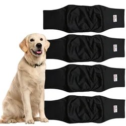 4 Pcs Washable Male Dog Diaper Reusable Pet Physiological Pants Cloth Nappy Belly Band Wrap Leak Proof Dog Diapers For Training