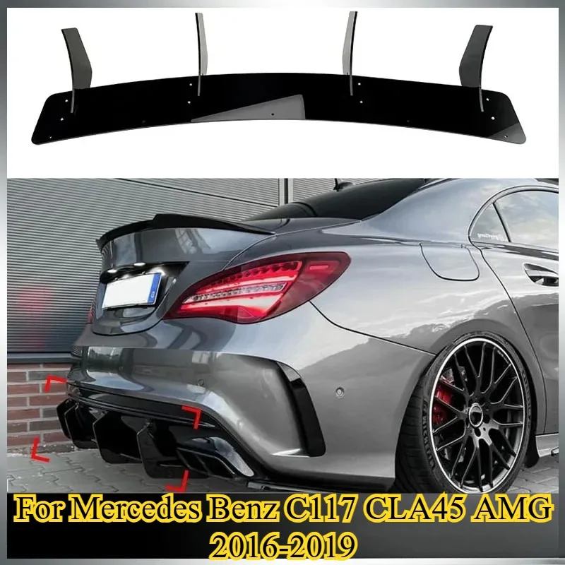 

Задний бампер автомобиля, нижний диффузор, комплект кузова, боковые сплиттеры, спойлер для Mercedes Benz CLA Series C117 CLA45 AMG Line 2016-2019