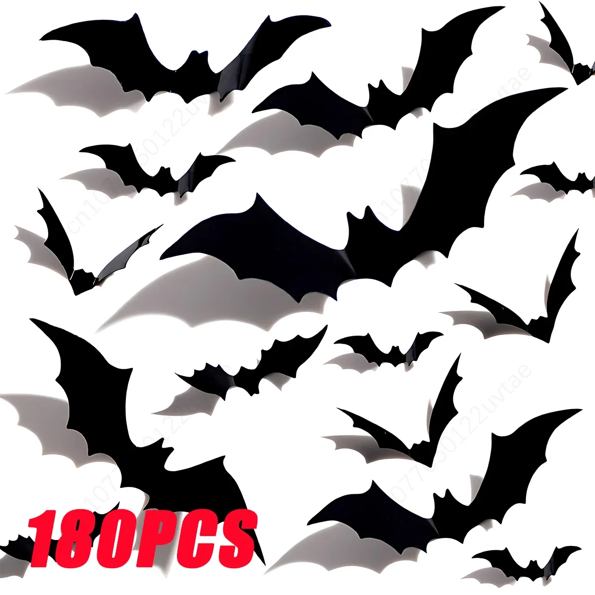 Halloween 3D Bat Decoration Plastic Bat Wall Stickers  Window Yard Sign Decoration Outdoor Lawn Spooky Party Decoration Spiegel