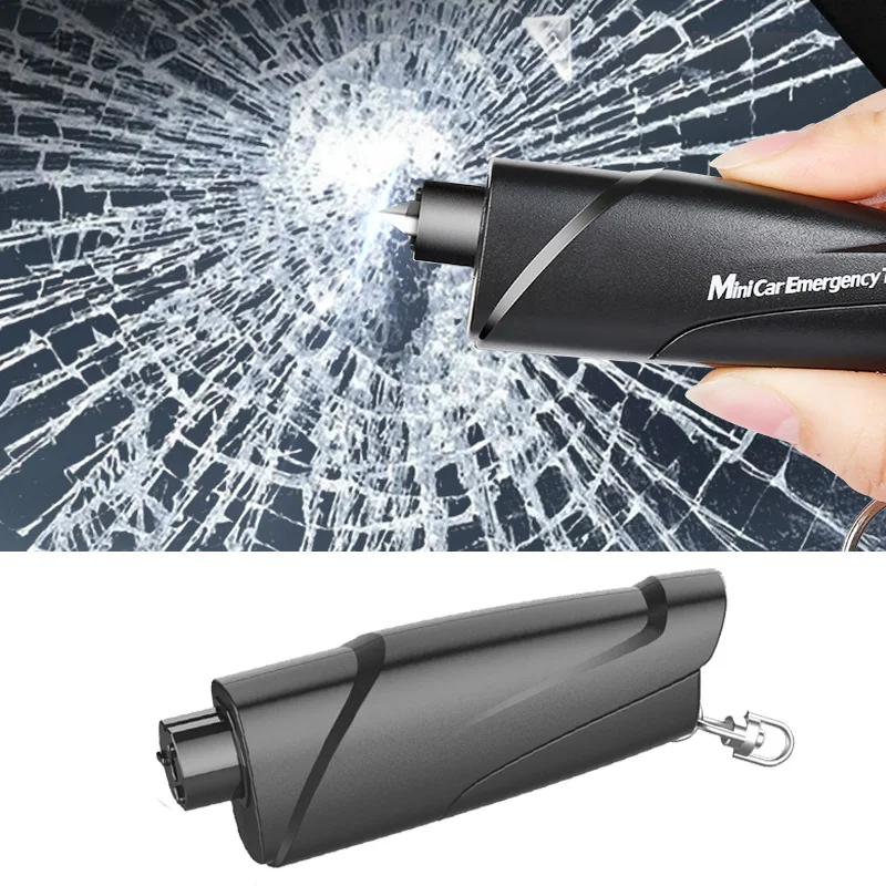 Car Emergency Rescue Kit Auto Safety Hammer Key Chain Knife Life Saving Seat Belt Cutter Window Breaker Glass Emergency Hammer image 2